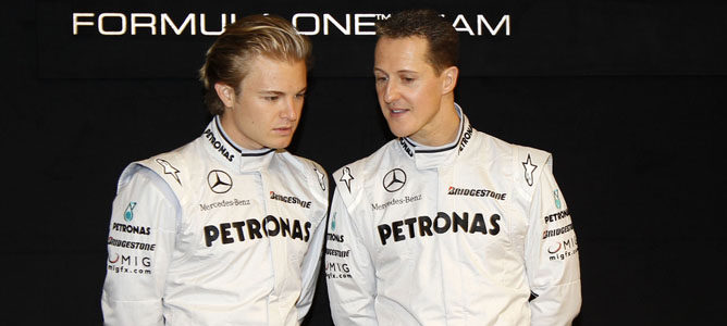 Michael Schumacher y Nico Rosberg