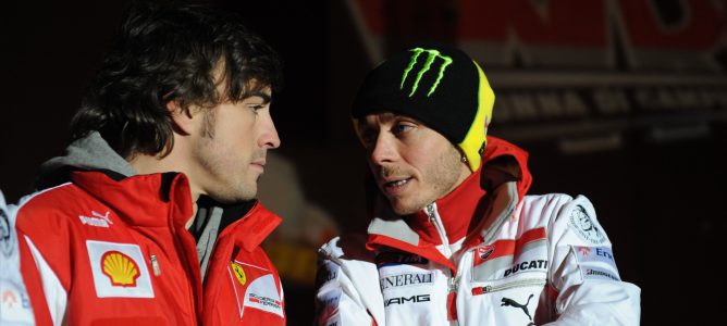 Fernando Alonso y Valentino Rossi