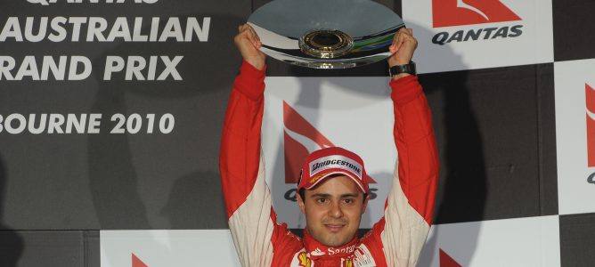 Massa en el podio de Australia