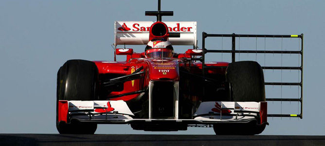 Jules Bianchi con Ferrari en los test de Abu Dabi 2011