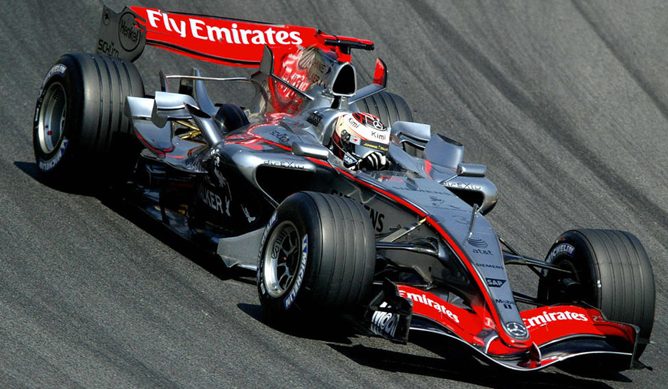 Kimi Räikkönen en los entrenamientos de Barcelona de 2006