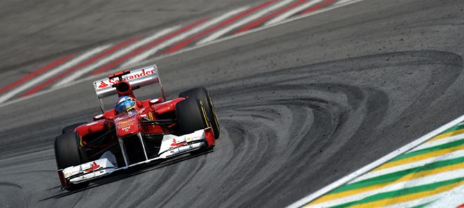Fernando Alonso en el GP de Brasil en 2011