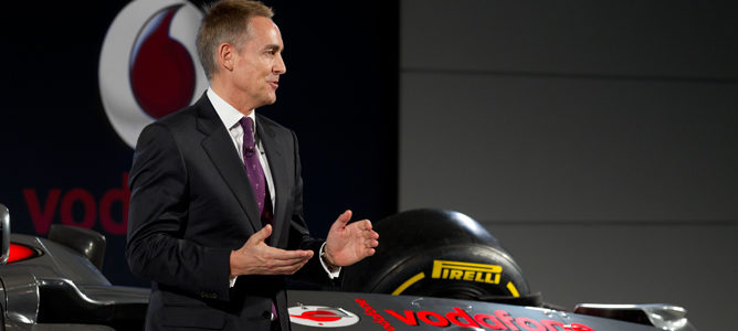 Martin Whitmarsh en la presentación del MP4-27