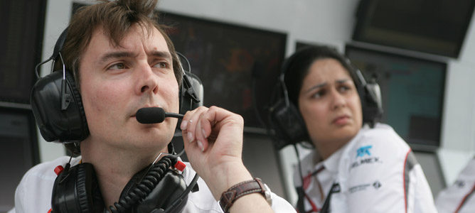 James Key en el muro de Sauber