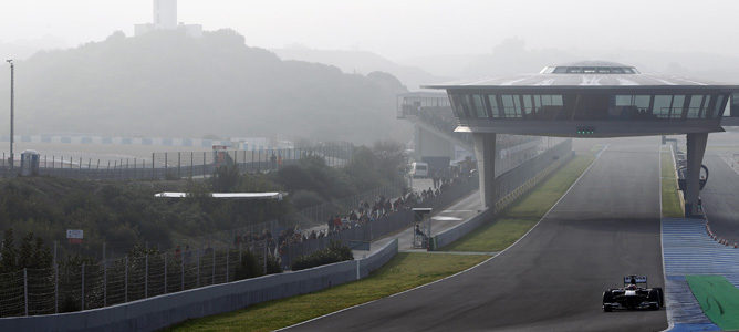 Alineación de pilotos participantes en los test de Jerez