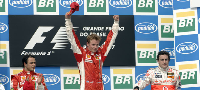 Podio del GP de Brasil 2007