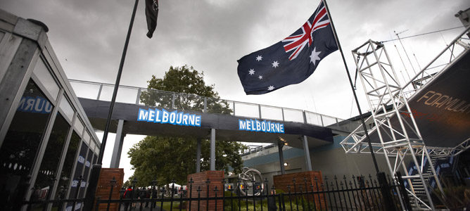 Entrada al circuito de Albert Park