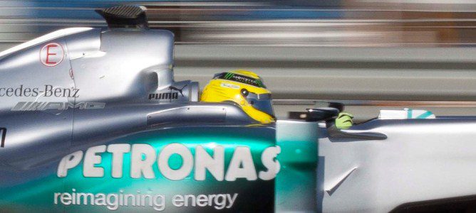 Nico Rosberg a los mandos del W02