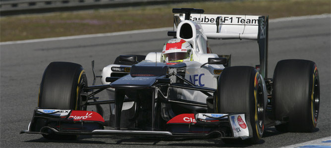 Pérez rodando con el Sauber
