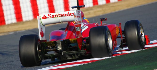 Ferrari de Fernando Alonso en Barcelona