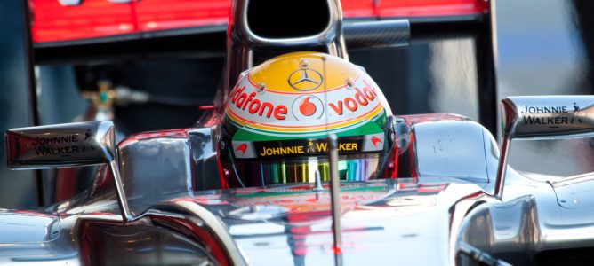 Hamilton en test de Barcelona