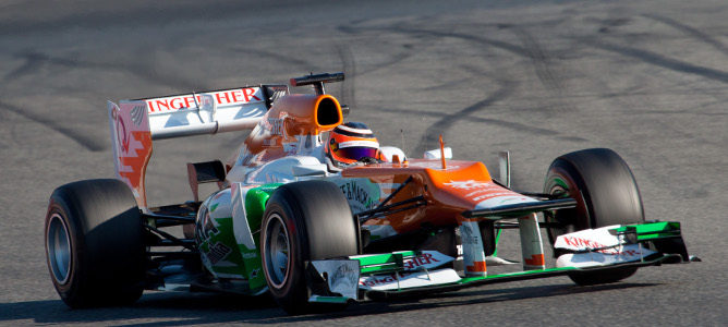 Nico Hülkemberg en los test de Barcelona 2012