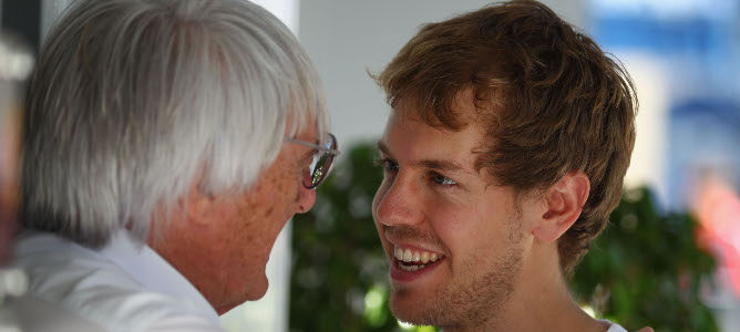 Ecclestone y Sebastian Vettel