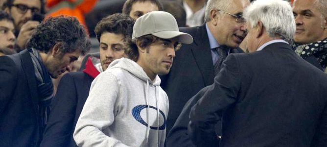 Fernando Alonso en el Camp Nou