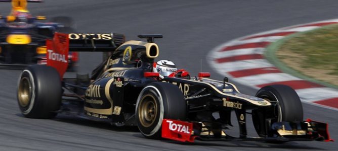 Kimi Räikkönnen en los test de Montmeló 2012