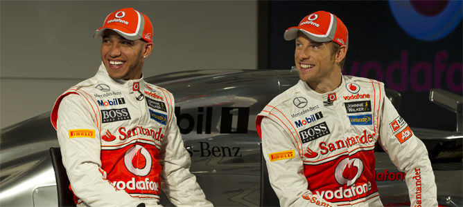 Lewis Hamilton y Jenson Button