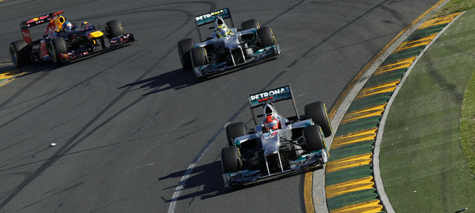 Los dos Mercedes en Albert Park