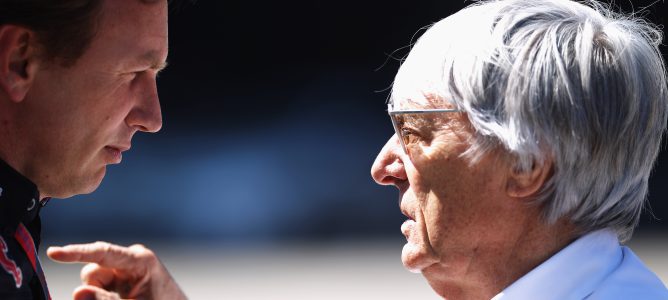 Bernie Ecclestone y Christian Horner