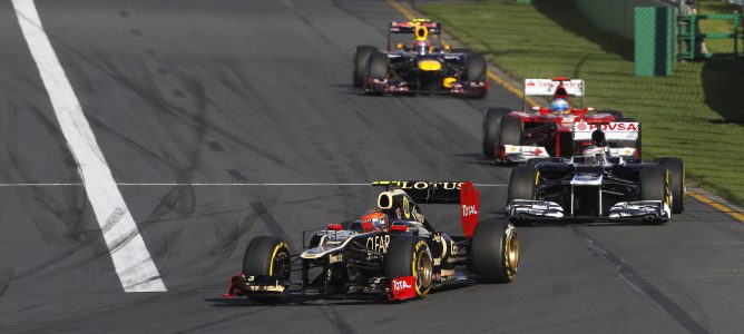 Grosjean en el GP de Australia 2012