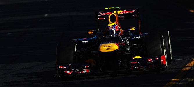 Mark Webber en el circuito de Albert Park