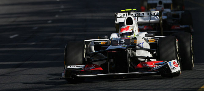 Sergio Pérez en el circuito de Albert Park