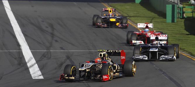 Romain Grosjean en el circuito de Albert Park