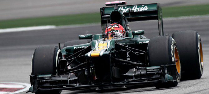 Heikki Kovalainen a los mandos del CT01 en la sesión clasificatoria del GP de Malasia 2012