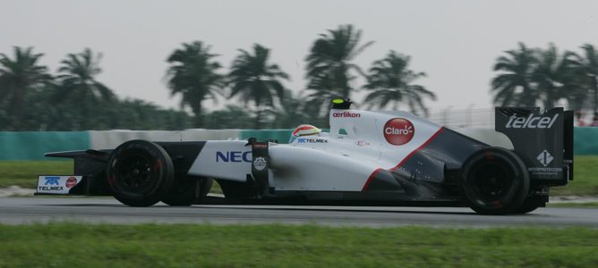 Sergio Pérez en el GP de Malasia 2012