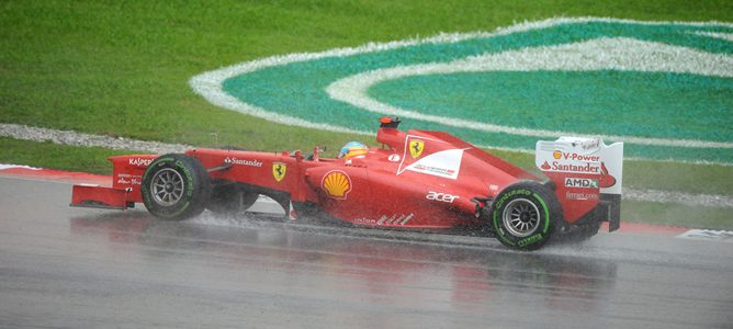 Fernando Alonso en el GP de Malasia 2012