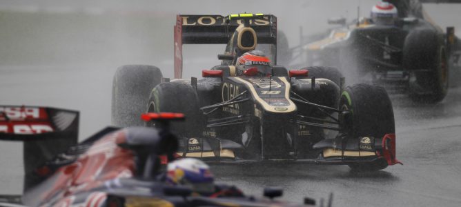 Grosjean en el GP Malasia 2012