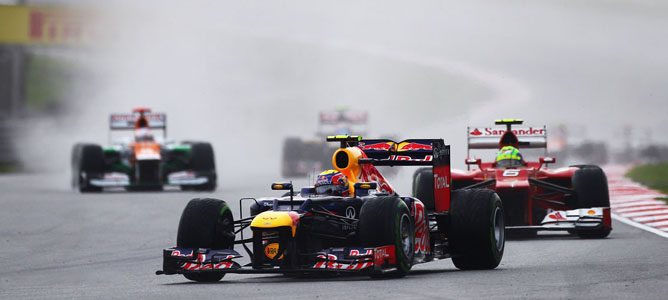 Un Red Bull sobre el asfalto de Sepang