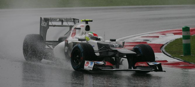 Pérez en el Gp de Malasia de 2012