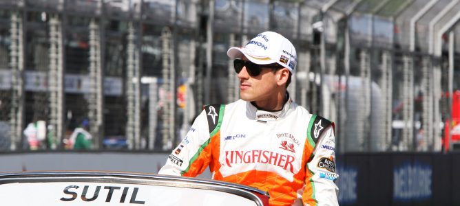 Adrian Sutil en los últimos minutos antes del GP de 2011