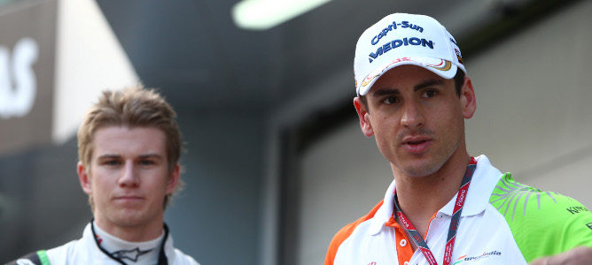 Adrián Sutil junto a Nico Hülkemberg