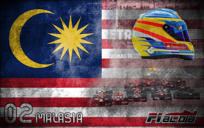 Cartel anunciador del GP de Malasia 2012