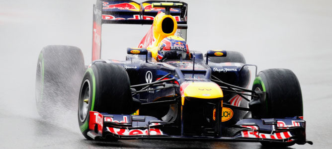 Mark Webber en el circuito de Sepang