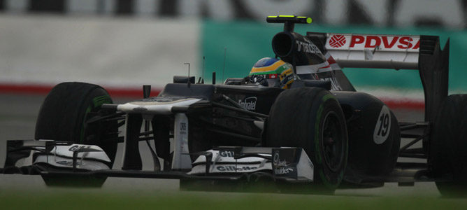 Bruno Senna en el circuito de Sepang