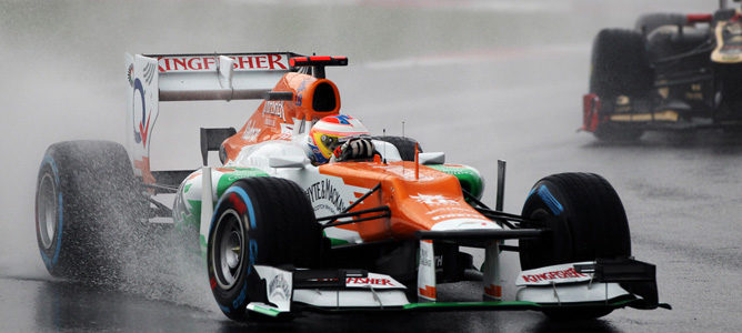 Paul di Resta en el circuito de Sepang