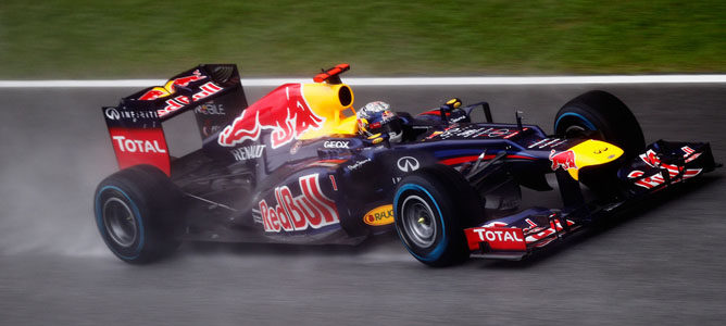 Sebastian Vettel en el circuito de Sepang