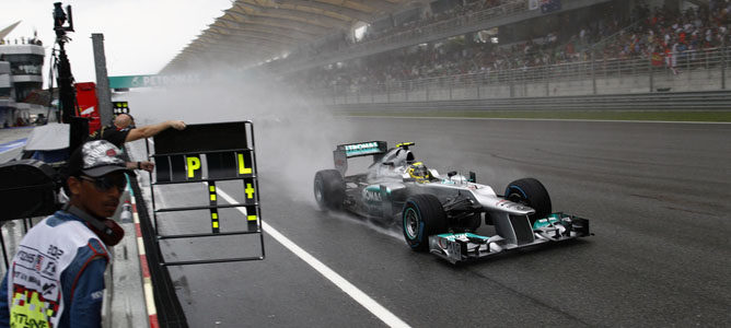 Nico Rosberg en el circuito de Sepang