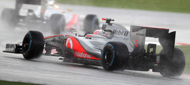 Jenson Button Webber en el circuito de Sepang