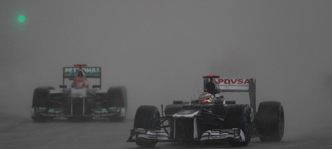 Pastor Maldonado en el circuito de Sepang