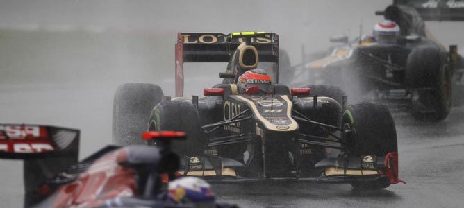 Romain Grosjean en el circuito de Sepang