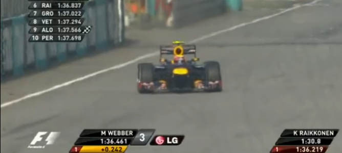 Webber cruza la meta en Q3