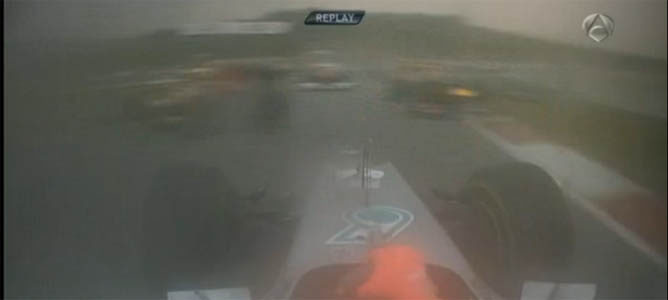 La maniobra entre Grosjean y Schumacher