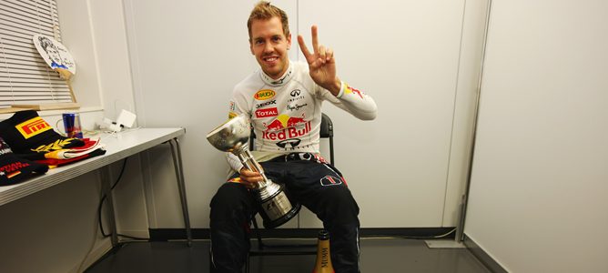 Sebastian Vettel celebra su segundo Título Mundial de F1