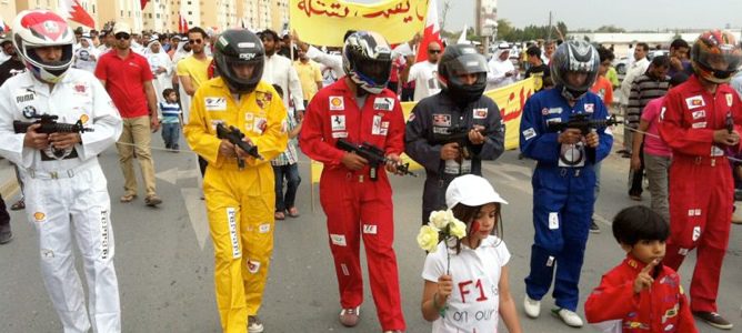 Protestas en contra de la celebración de la F1 en Baréin