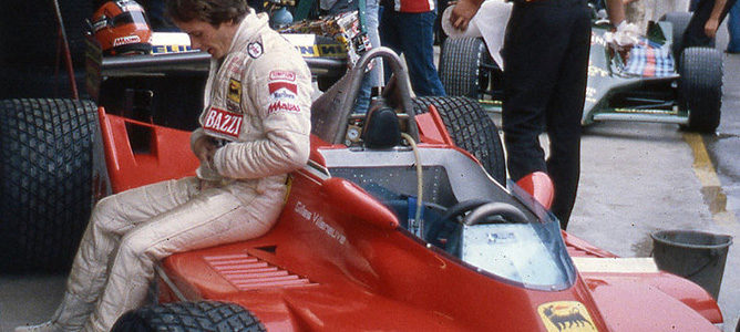Gilles Villeneuve, con su Ferrari 312 T4