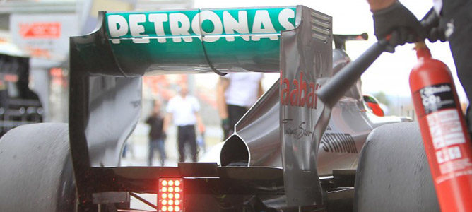 Alerón trasero del Mercedes W03
