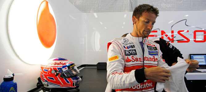 Jenson Button en su box